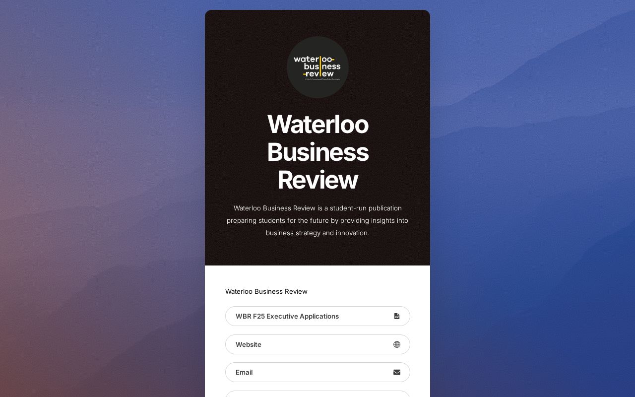 Waterloo Business Review